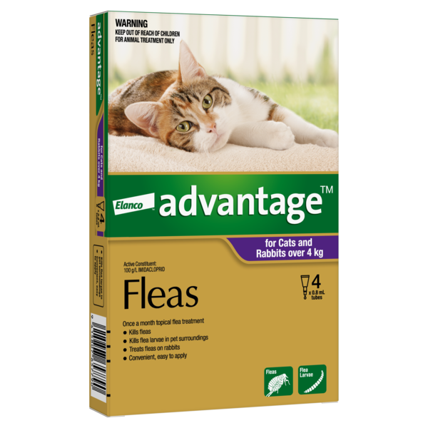 Advantage for Cats & Rabbits over 4kg - 4pk