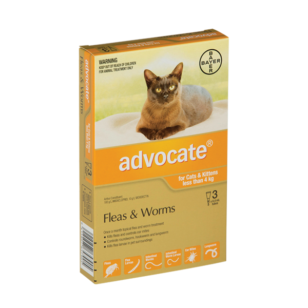 Advocate Cat Under 4kg 3 Pack