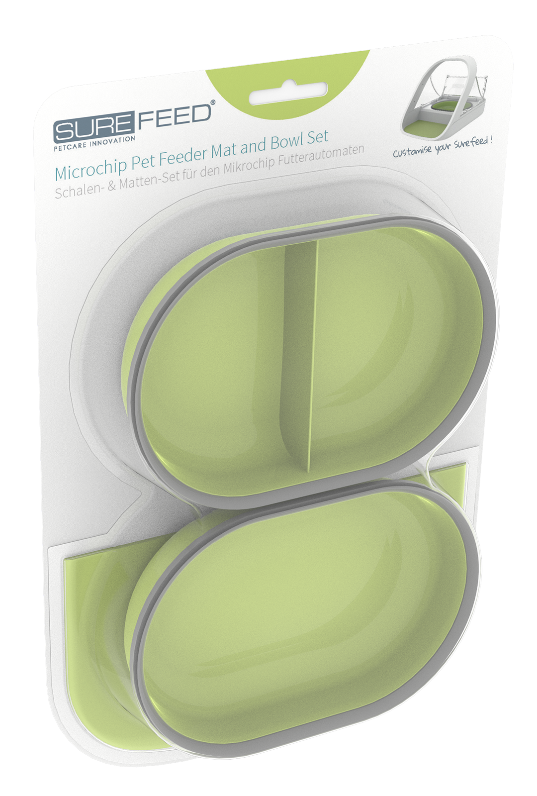 Microchip Pet Feeder Mat and Bowl Set DogBowls & FountainsBowls