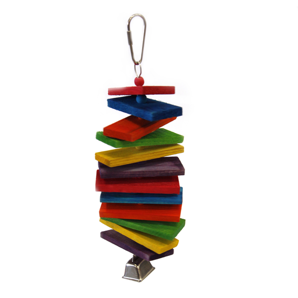 Medium Rainbow Stack Bird Toy