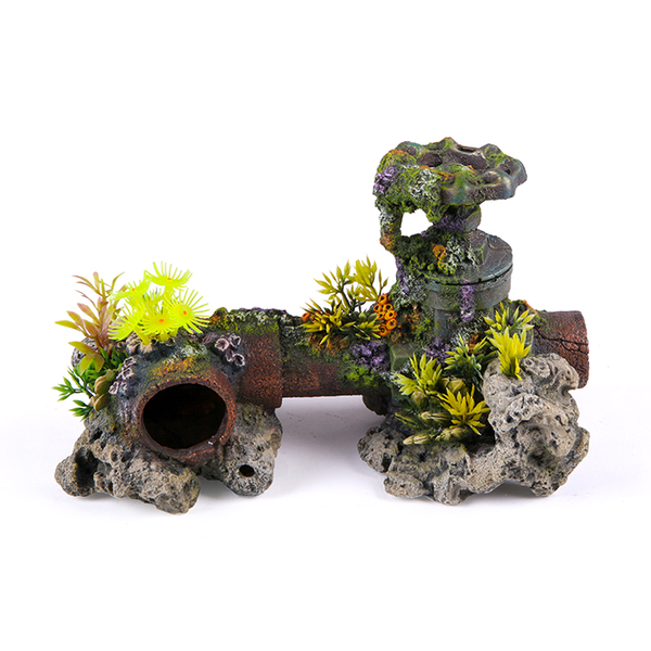 Pipe with Coral, Plants & Air