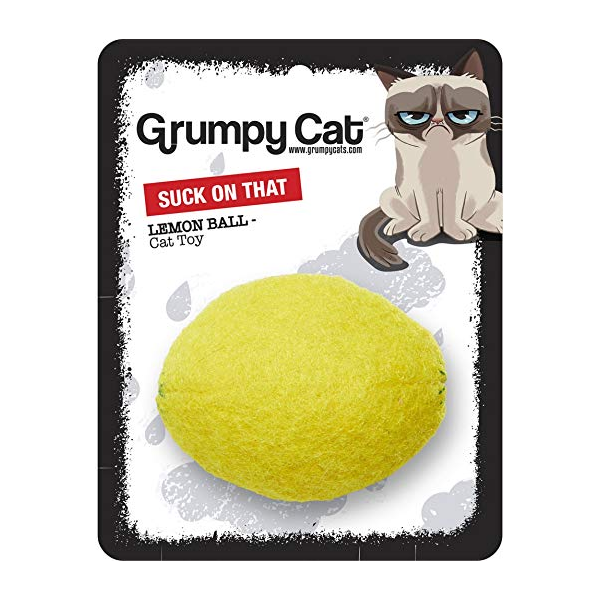 Grumpy Cat Stuck On That Lemon Ball