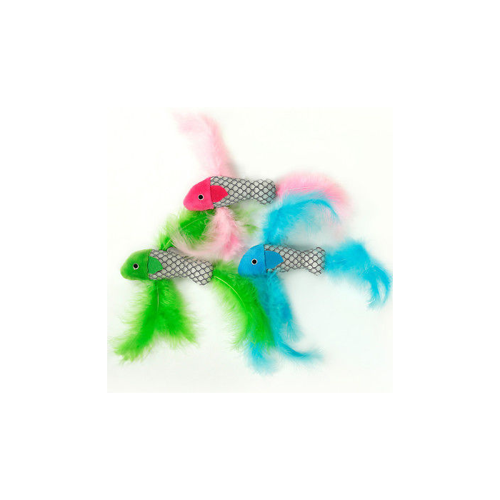 Catnip Frenzy Feathery Fish 1pc