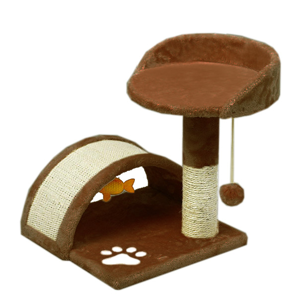 Chocolate Curved Sisal Cat Scratcher