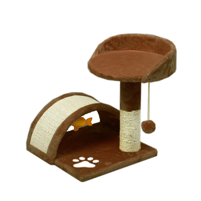 Chocolate Curved Sisal Cat Scratcher