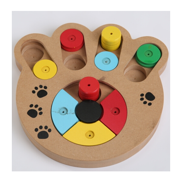 Wooden Interactive Paw Print Toy
