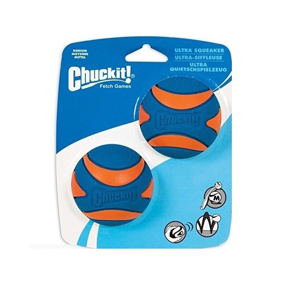 Ultra Squeaker Ball - Medium 2pk