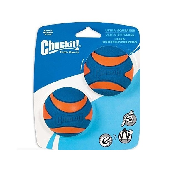 Ultra Squeaker Ball - Medium 2pk