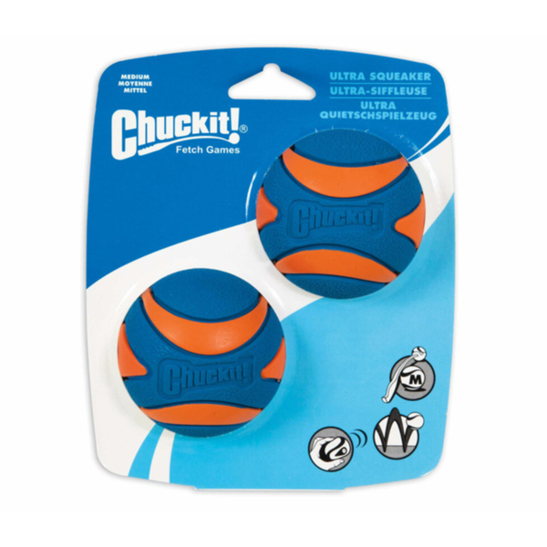 ChuckIt! Medium Ultra Squeaker Ball - 2pk