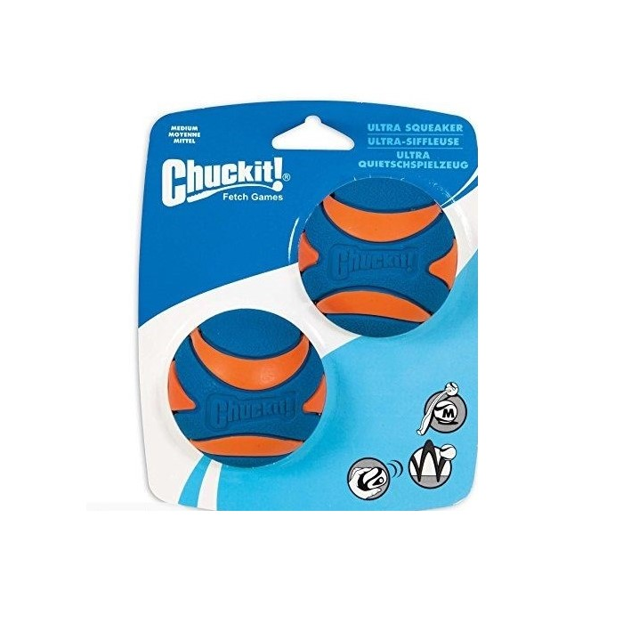 Ultra Squeaker Ball - Medium 2pk