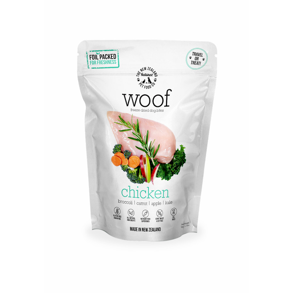 Woof Chicken Freeze Dried Dog Bites 50g