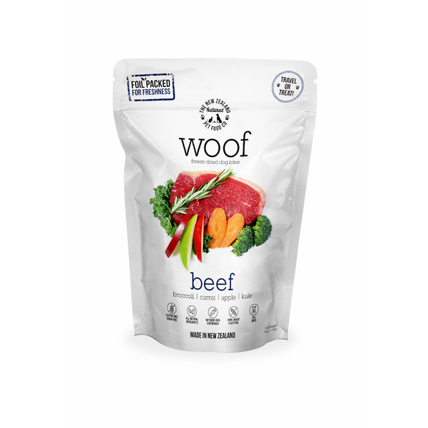 Woof Beef Freeze Dried Dog Bites 50g