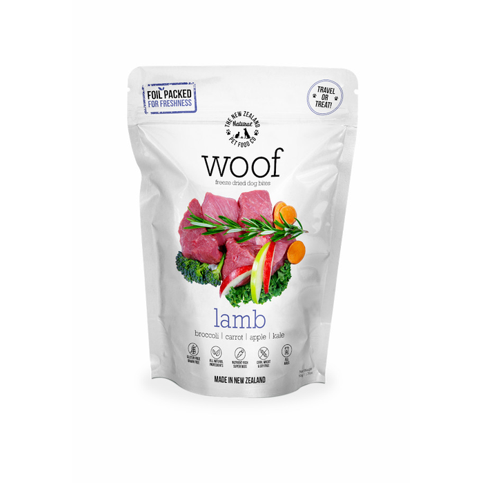 Woof Lamb Freeze Dried Dog Bites 