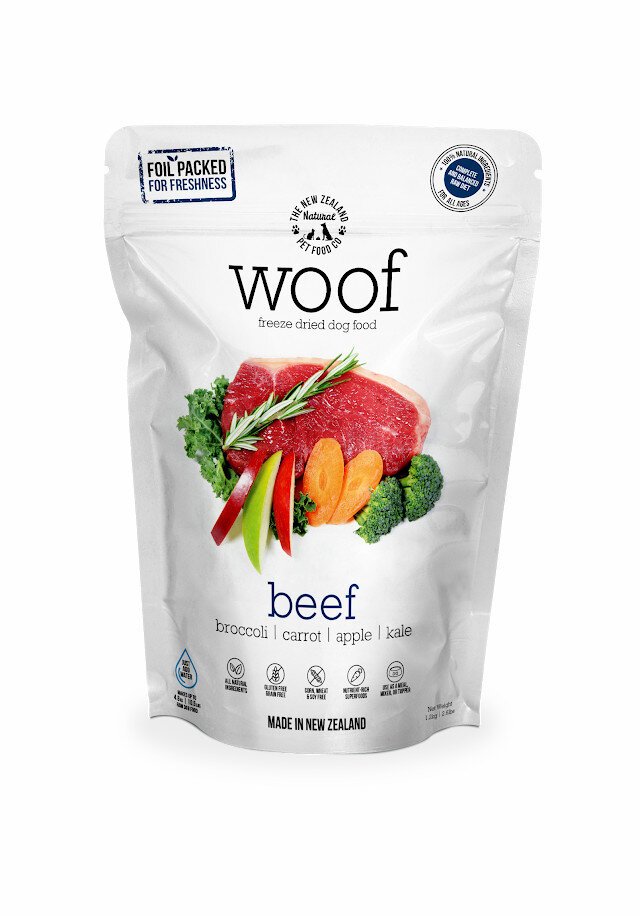 Woof Beef Freeze Dried Dog Food DogFoodDry Food Pet Shop Auckland