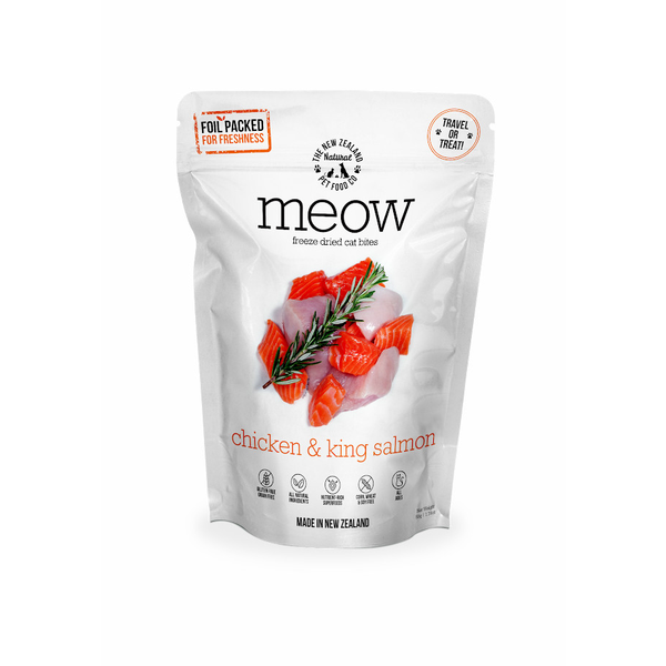 Meow Chicken & Salmon Freeze Dried Cat Bites 50g