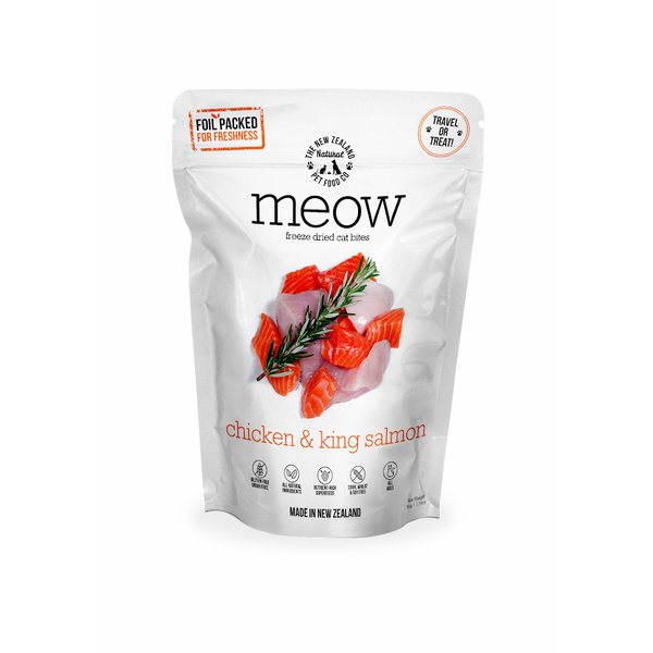 Meow Chicken & Salmon Freeze Dried Cat Bites 50g