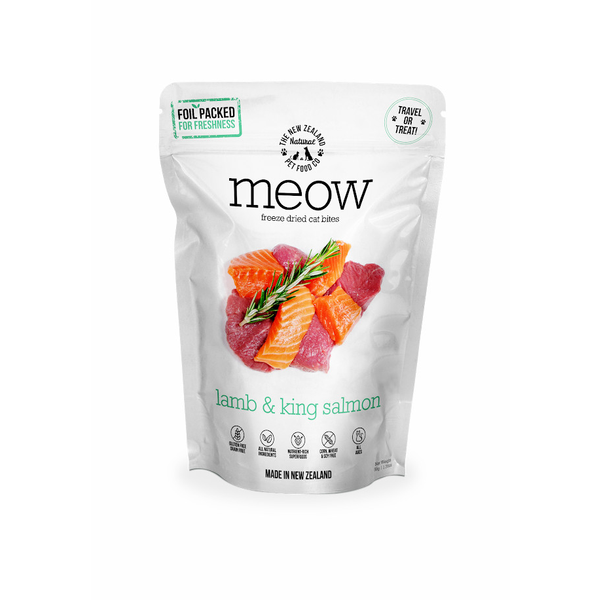 Meow Lamb & Salmon Freeze Dried Cat Bites 50g
