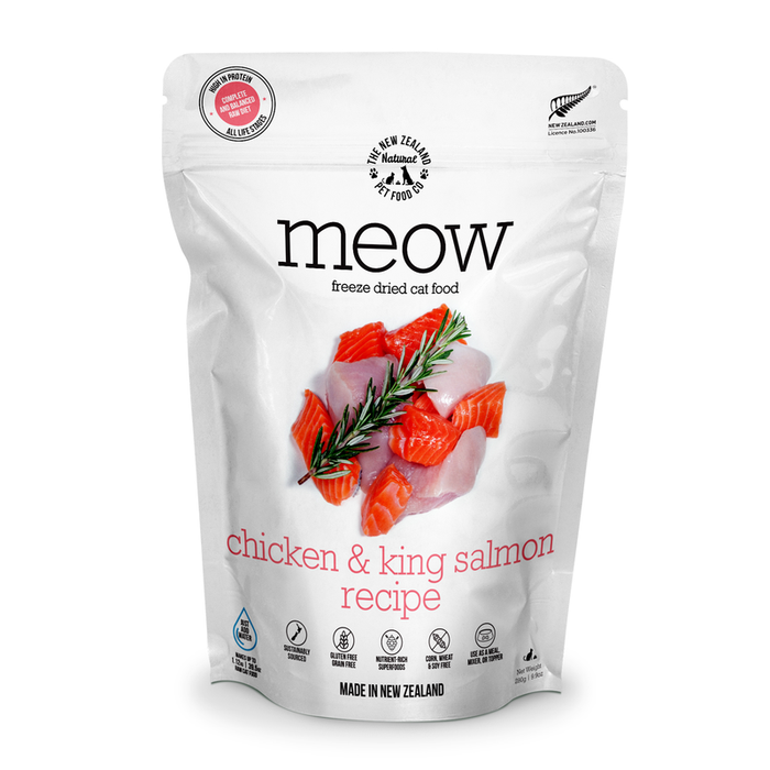 Meow Chicken & Salmon Freeze Dried Cat Food