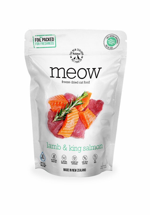 Meow Lamb & Salmon Freeze Dried Cat Food CatFoodDry Food Pet Shop