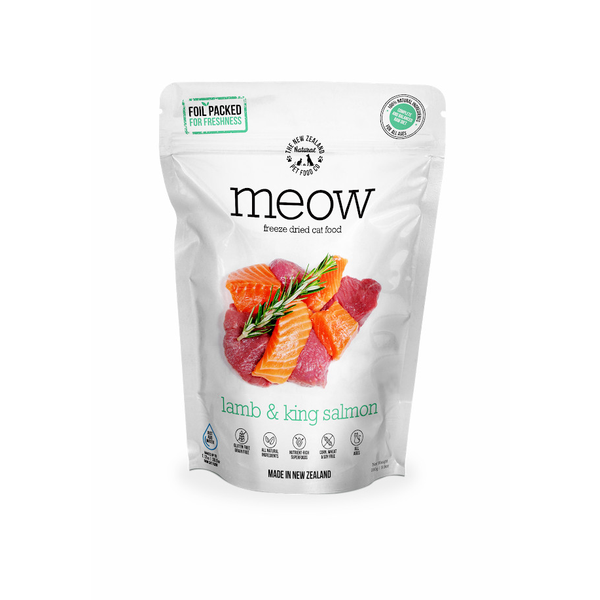 Meow Lamb & Salmon Freeze Dried Cat Food 