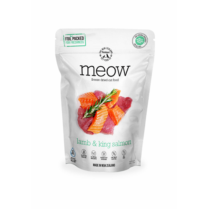 Meow Lamb & Salmon Freeze Dried Cat Food 