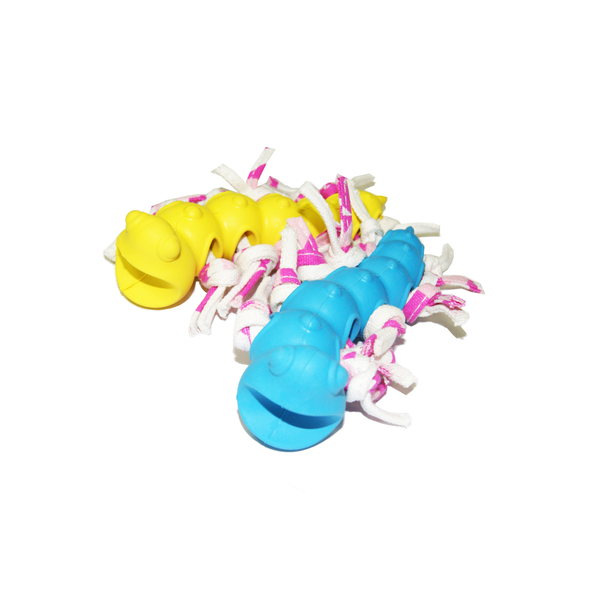Knotted Caterpillar Rope Tug Toy 