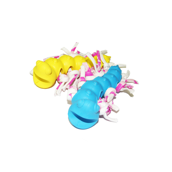 Knotted Caterpillar Rope Tug Toy 