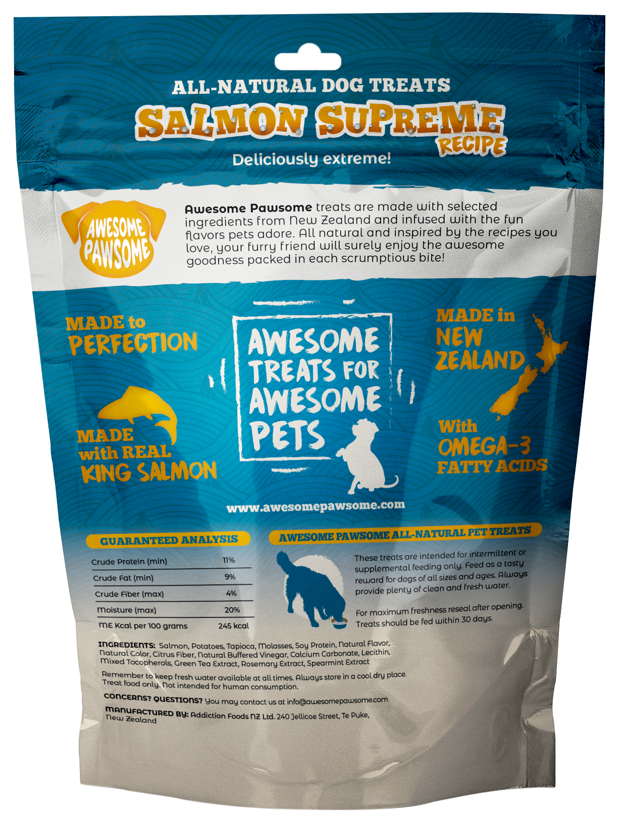 Salmon Supreme Recipe Dog Treats Dog Treats NZ Pet.kiwi Awesome