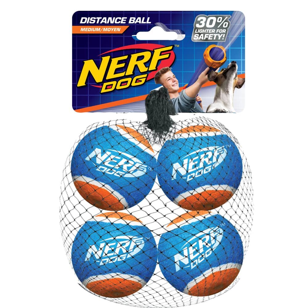 Nerf Blaster Refill - Distance Tennis Ball 4pk - Dog-Toys-Chase & Fetch : Pet Shop Auckland