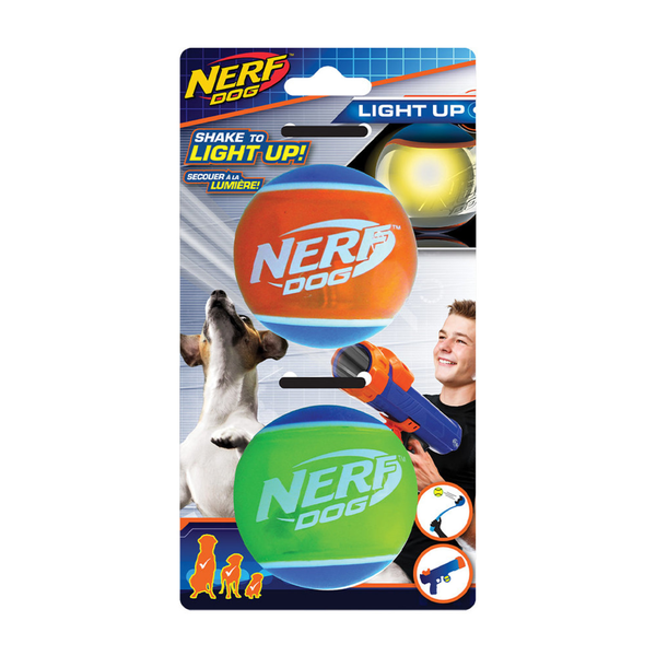 Nerf Tennis Ball TPR with LED Light 2pk