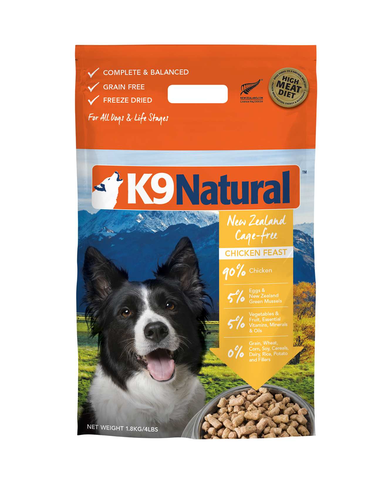 Natural life chicken & potato dry dog food top