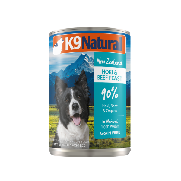 Hoki & Beef Feast Wet Dog Food 370g