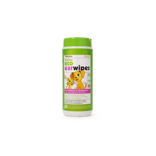 Petkin Bamboo Ear Wipes 80pk