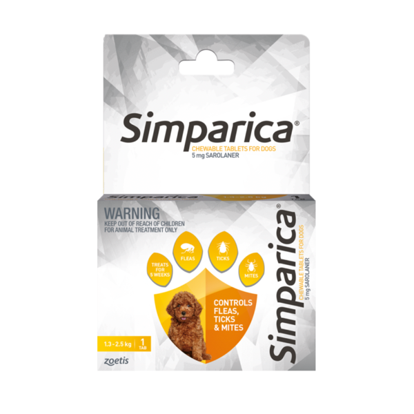 Simparica Chewable Tab for Dogs 1.3-2.5kg 1 pack