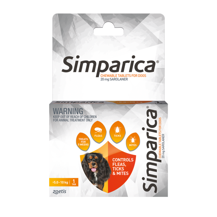 Simparica Chewable Tab for Dogs 5-10kg 1 pack
