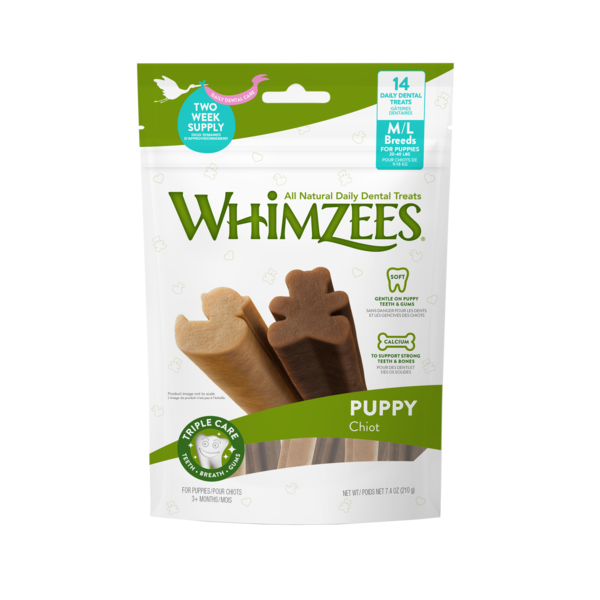 Whimzees Puppy Dental Chews M/L 14pk