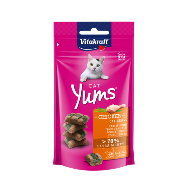 Yums Chicken & Cat Grass Cat Treat