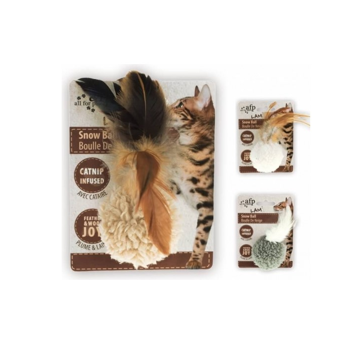 AFP Lambswool - Snow Ball Cat Toy Single (Assorted)