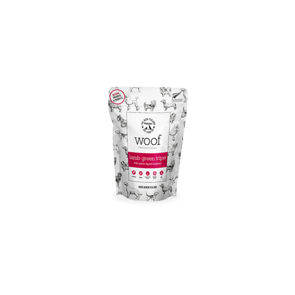 Woof Lamb Green Tripe & Mussel Treat 50g