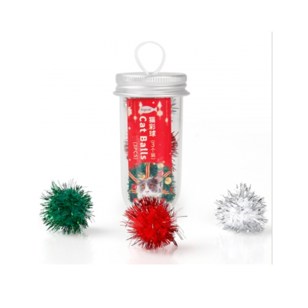 Christmas Tinsel Trio Cat Toy CatToysBalls & Mice Pet Shop