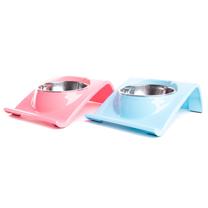 Slanted Kibble Catcher Single Bowl