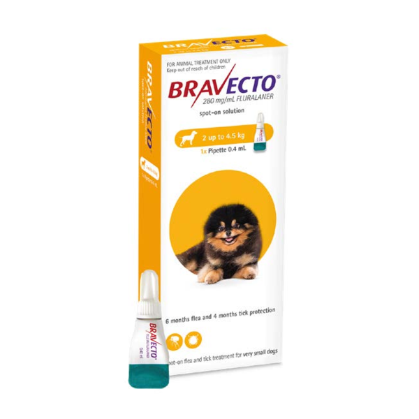 Bravecto Spot On for Dogs 2kg - 4.5kg 