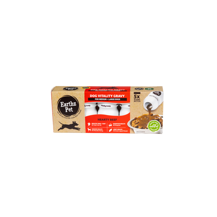 Vitality Gravy Medium/Large Dog Beef 5x55ml