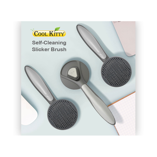 Self-Cleaning Slicker Brush