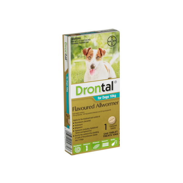 Drontal All Wormer for Dogs up to 10kg Single tablet