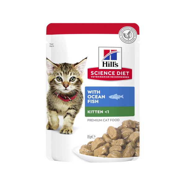 Hill's Science Diet Kitten Ocean Fish Pouches Wet Cat Food 85g