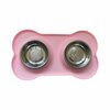 Double Silicone Bone Shaped Food Bowl