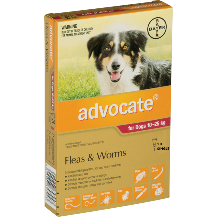 Advocate Large Dog 10-25kg Single 