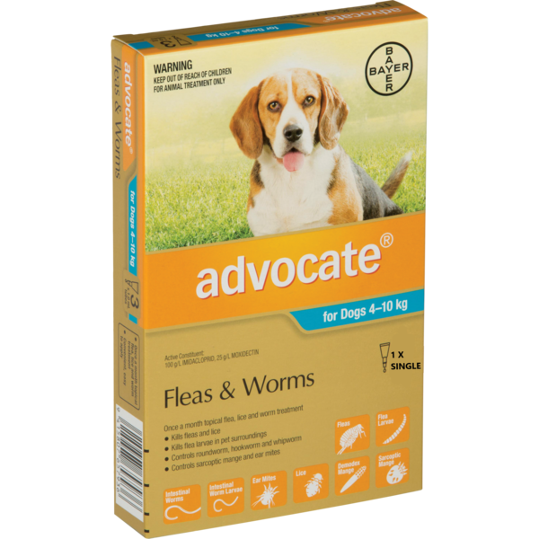 Advocate Medium Dog 4-10kg Single