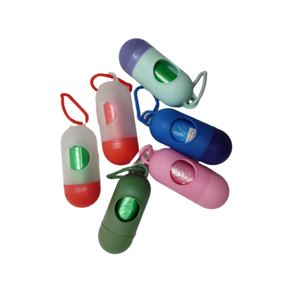 Translucent Plastic Poop Bag Holder Assorted Colours